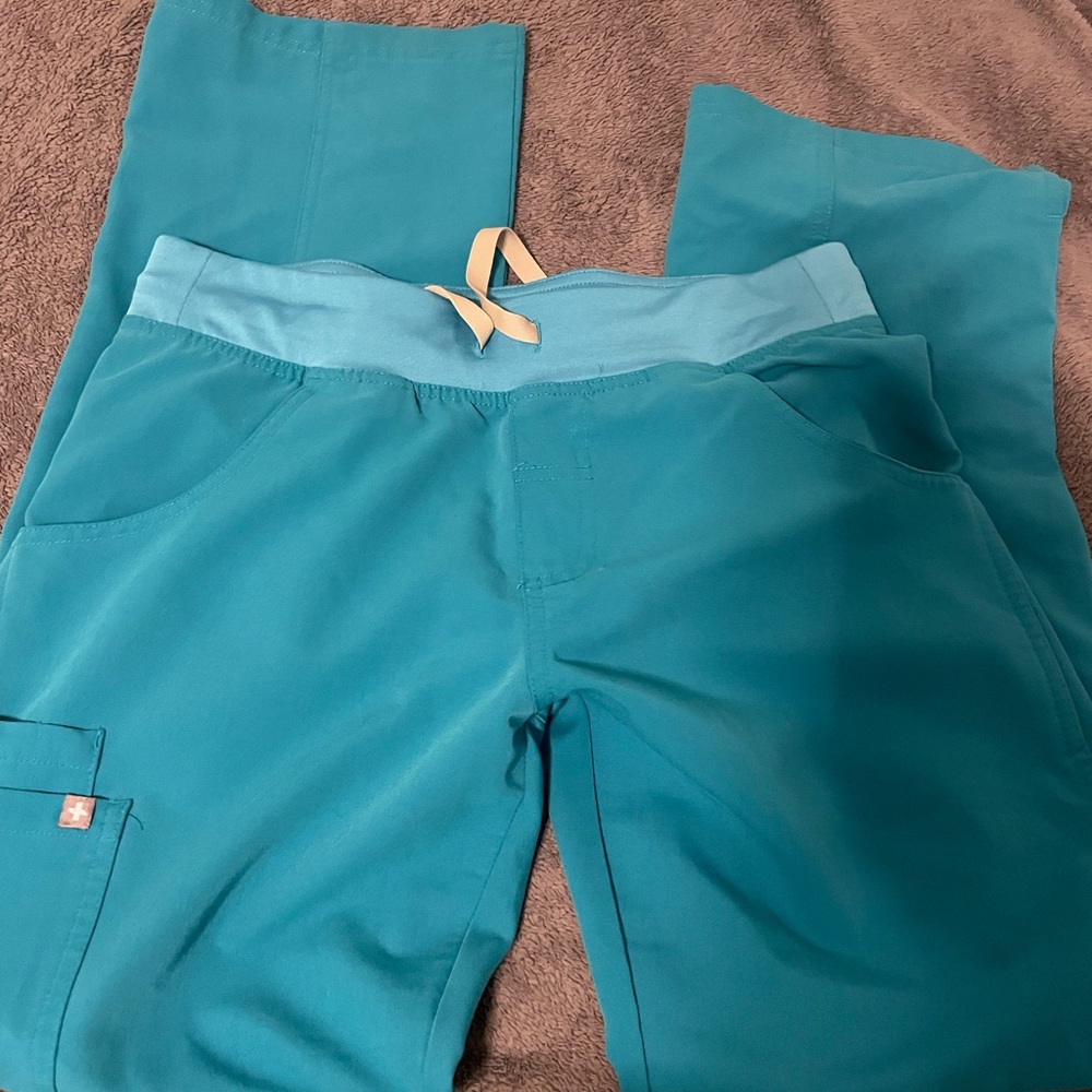 Figs Teal Kade Pants